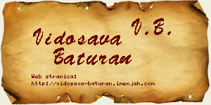 Vidosava Baturan vizit kartica